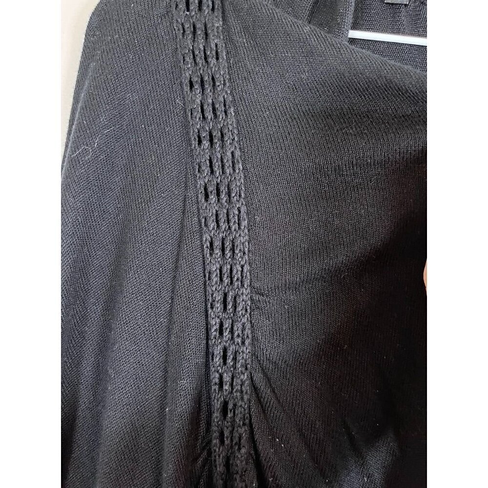 Guess Sweater Women L Black Crochet Y2K Goth Neutral Minimalist 80s Retro Soft - Picture 3 of 9